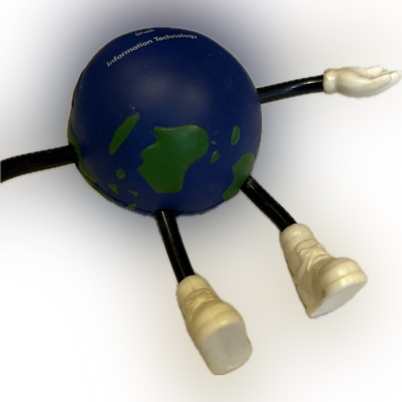 SHELL INFORMATION TECHNOLOGY EMPLOYEE PROMOTION PLANET MAN STRESS RELIEVER BALL - Picture 3 of 4
